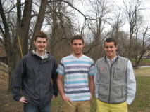 BU Geography students Scott Miller, Stew Kabis, and Matt Sisto.